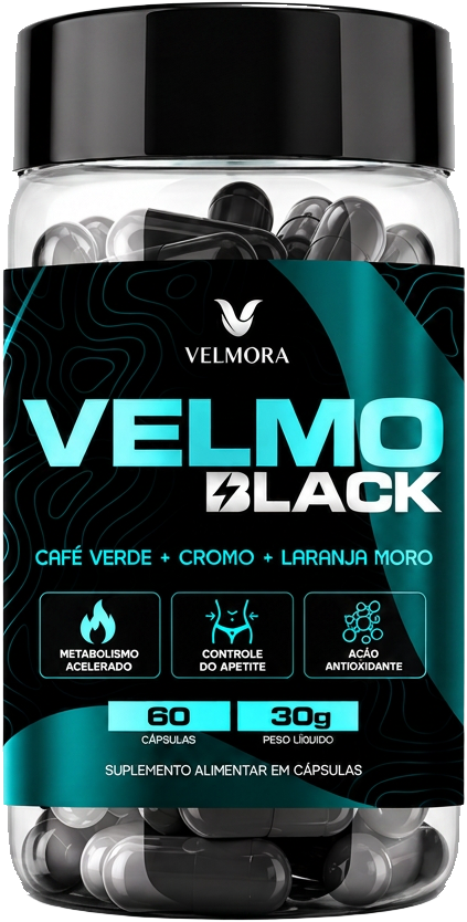 Frasco Velmo Black Cápsulas